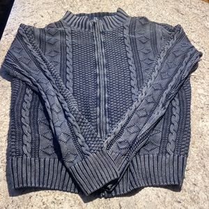 Men's Stavanger Zip Cable Sweater